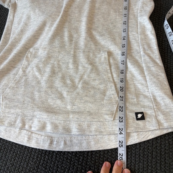 Fundamental Coast Women’s Mock Cowl Neck Hoodie Size Medium Light Heather Gray - Picture 10 of 10